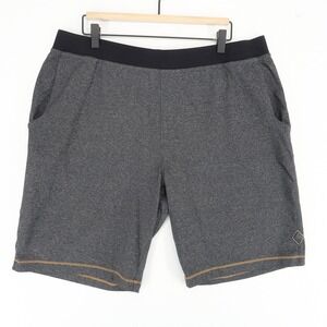 Prana Mojo Shorts Lounge Casual Comfort Gray Mens XL Pull‎ On